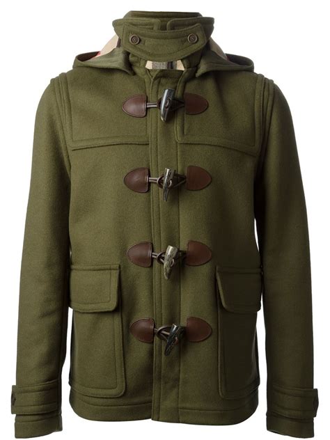 burberry duffle coat green|Burberry men's coat outlet.